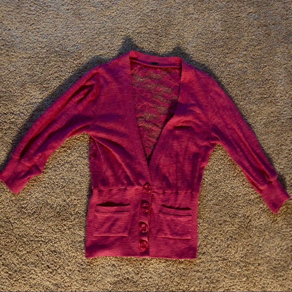 Pink 3/4 Length Sweater